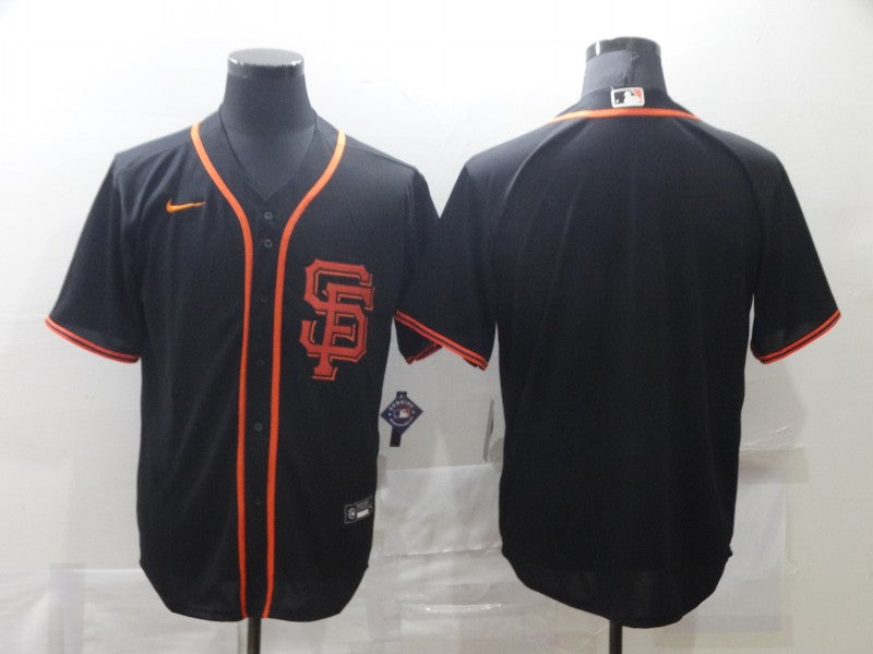Men's San Francisco Giants Black Alternate Replica Blank Jersey baseball jersey product view 1