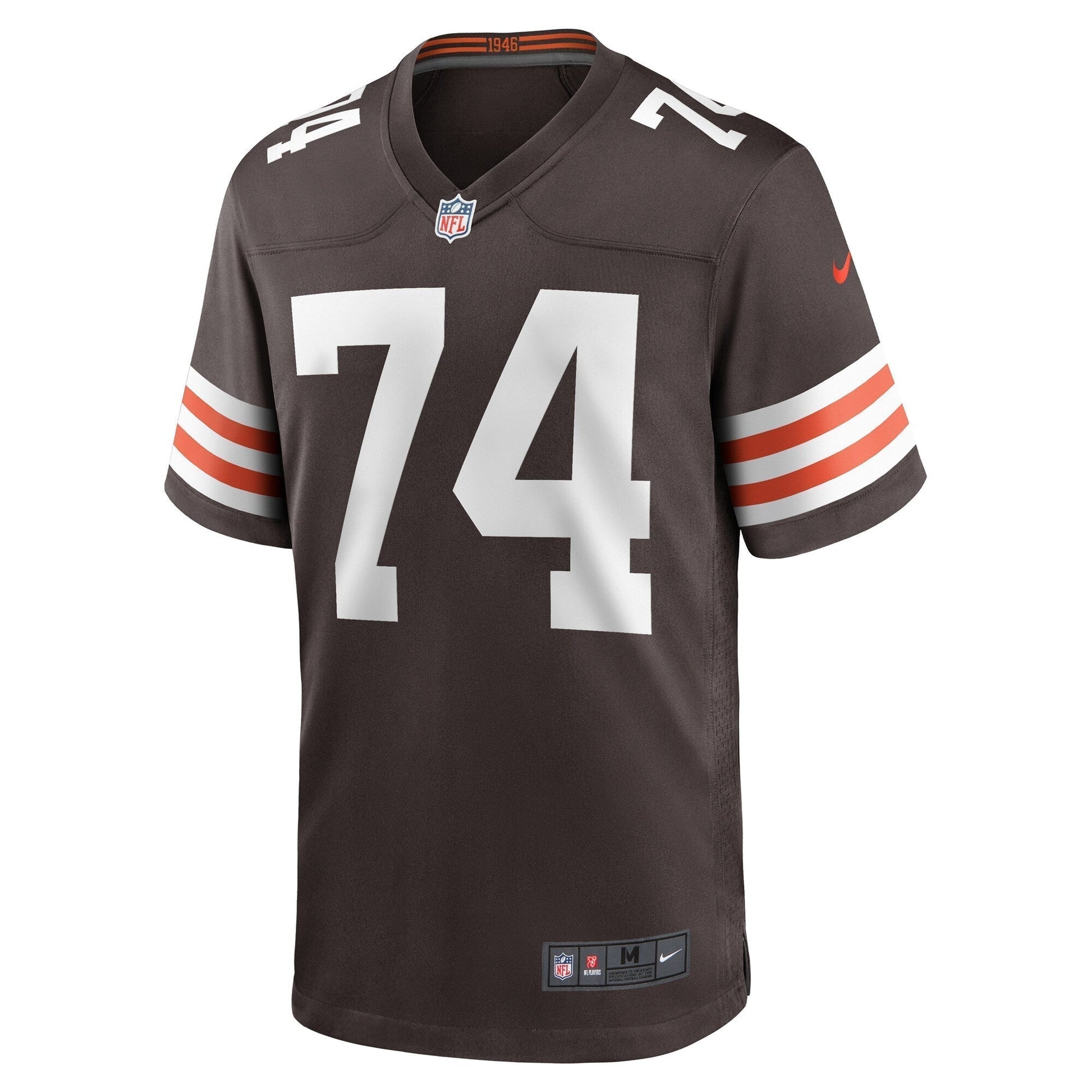 Alex Leatherwood Cleveland Browns Nike Team Game Jersey - Brown football jersey product view 2