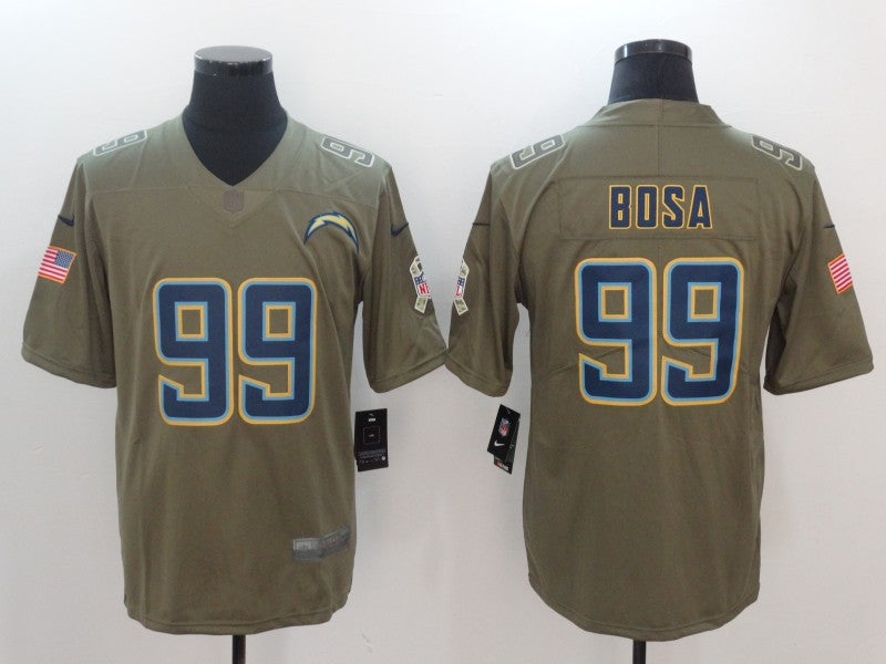 Men's Los Angeles Chargers Joey Bosa #99 Brown Game Jersey1 football jersey product view 1