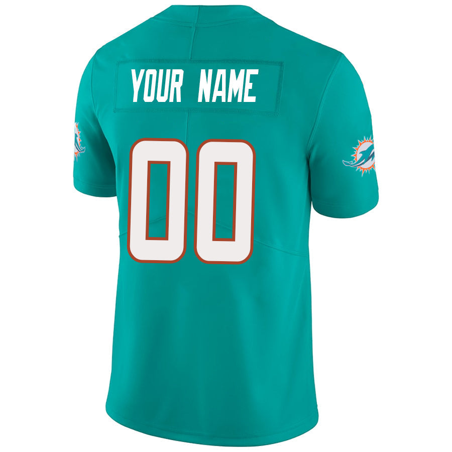 Custom M.Dolphins Aqua Game Football Jerseys -American Stitched Football Jerseys football jersey product view 1