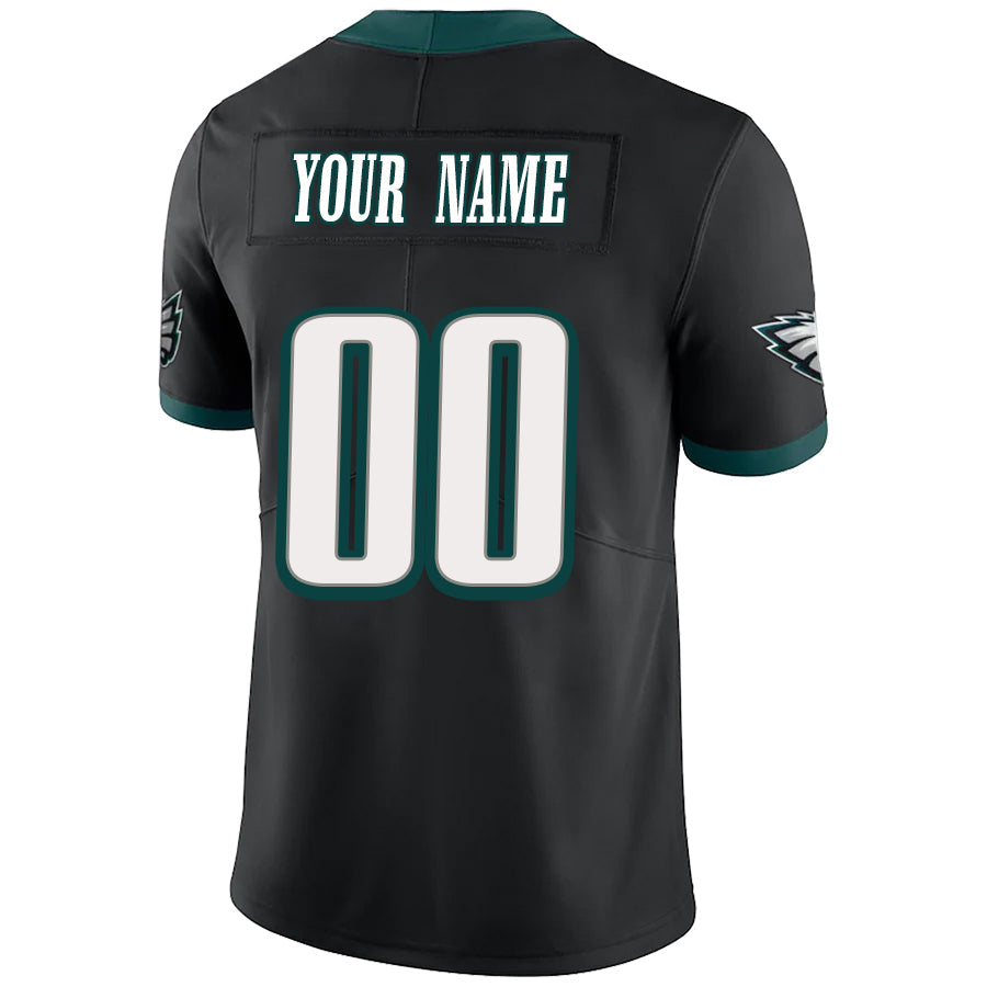 Custom P.Eagles Black Vapor Game Jersey -Stitched American Football Jerseys football jersey product view 1