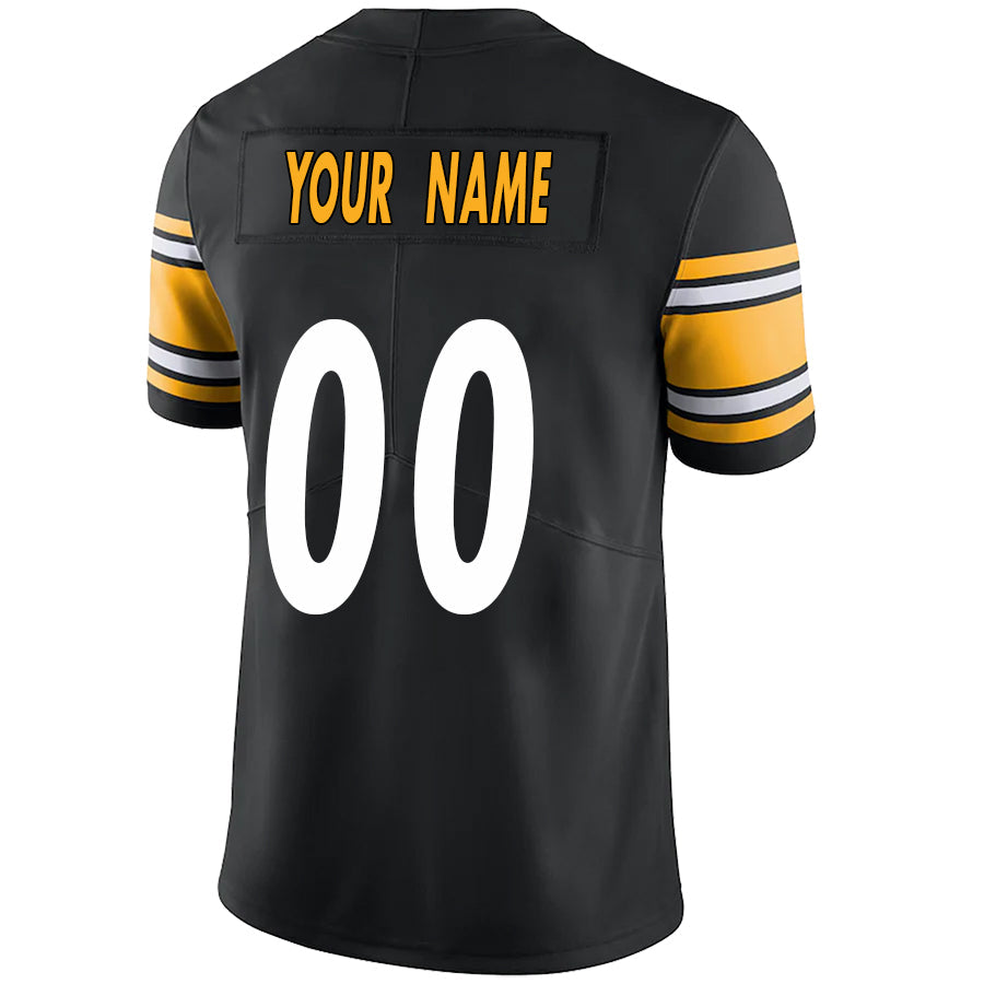 Custom P.Steelers Black Game Football Jersey -Stitched American Football Jerseys football jersey product view 1