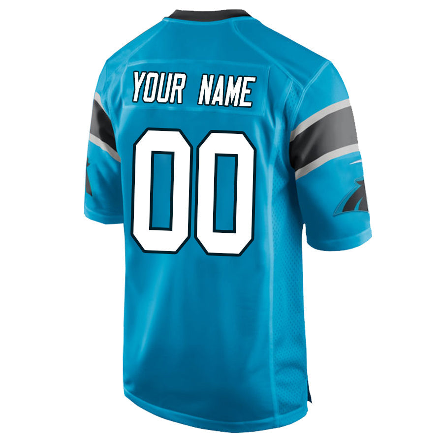 Custom C.Panthers Stitched American Football Jerseys Personalize Birthday Gifts Blue Game Jersey football jersey product view 1
