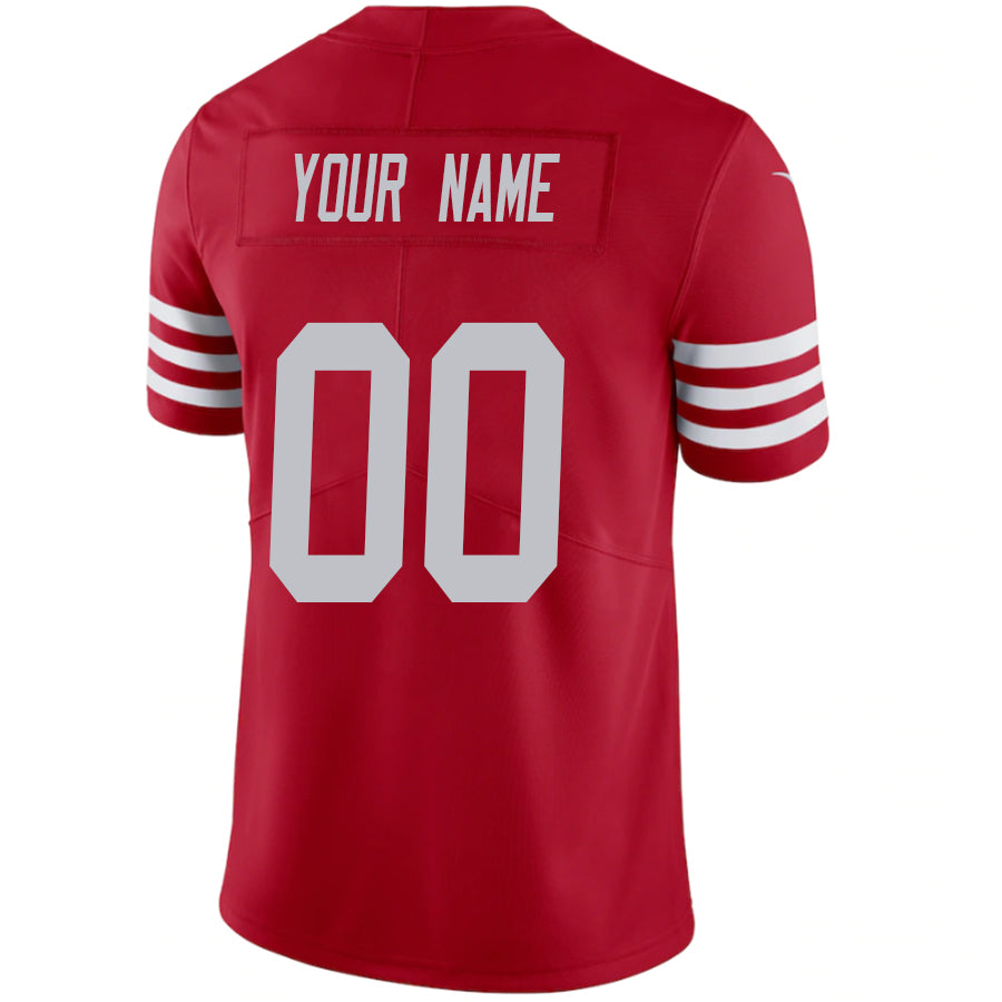 Custom SF.49ers Red Game Football Jersey -Stitched American Jerseys football jersey product view 1