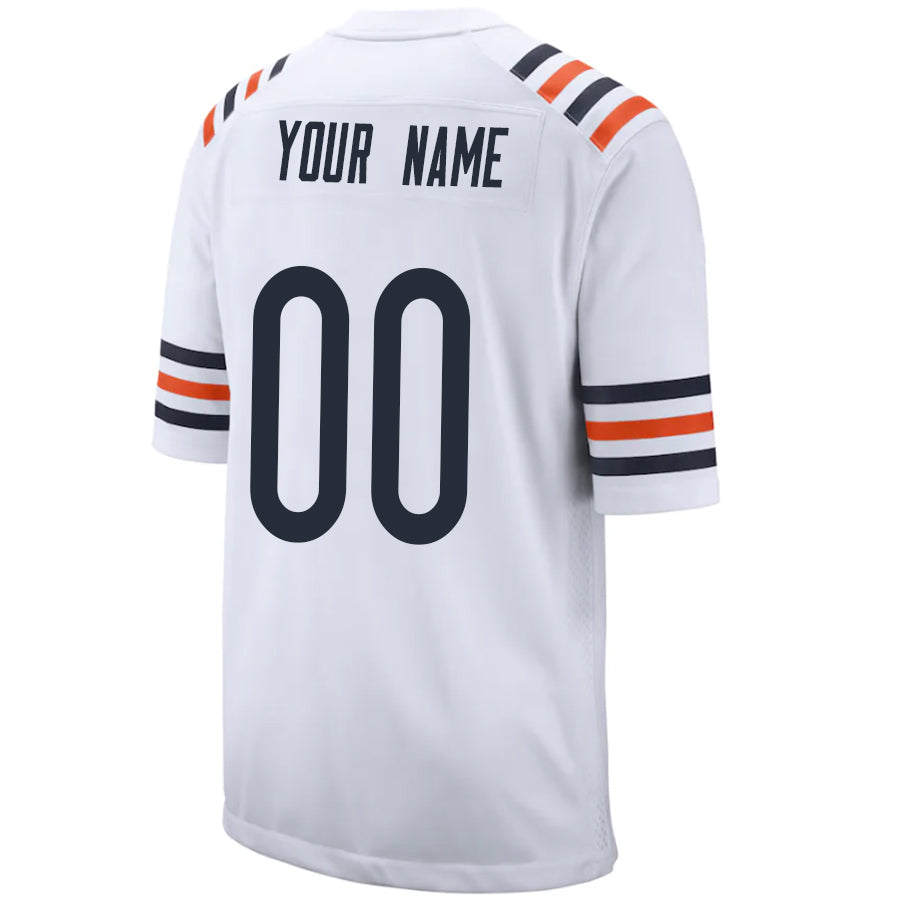 Custom C.Bears White Classic Limited 100th Season Football Jerseys Game Jersey football jersey product view 1