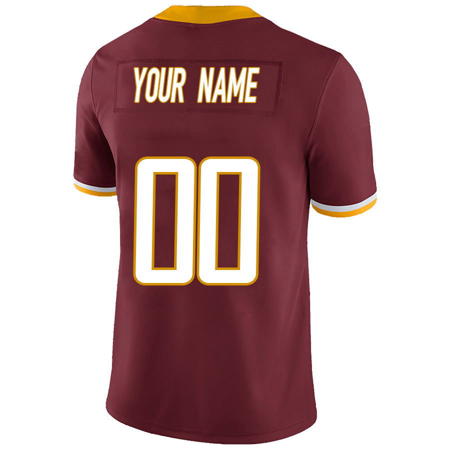 Custom W.Commanders Burgundy Vapor Elite Football Jersey -Stitched American Jerseys football jersey product view 1