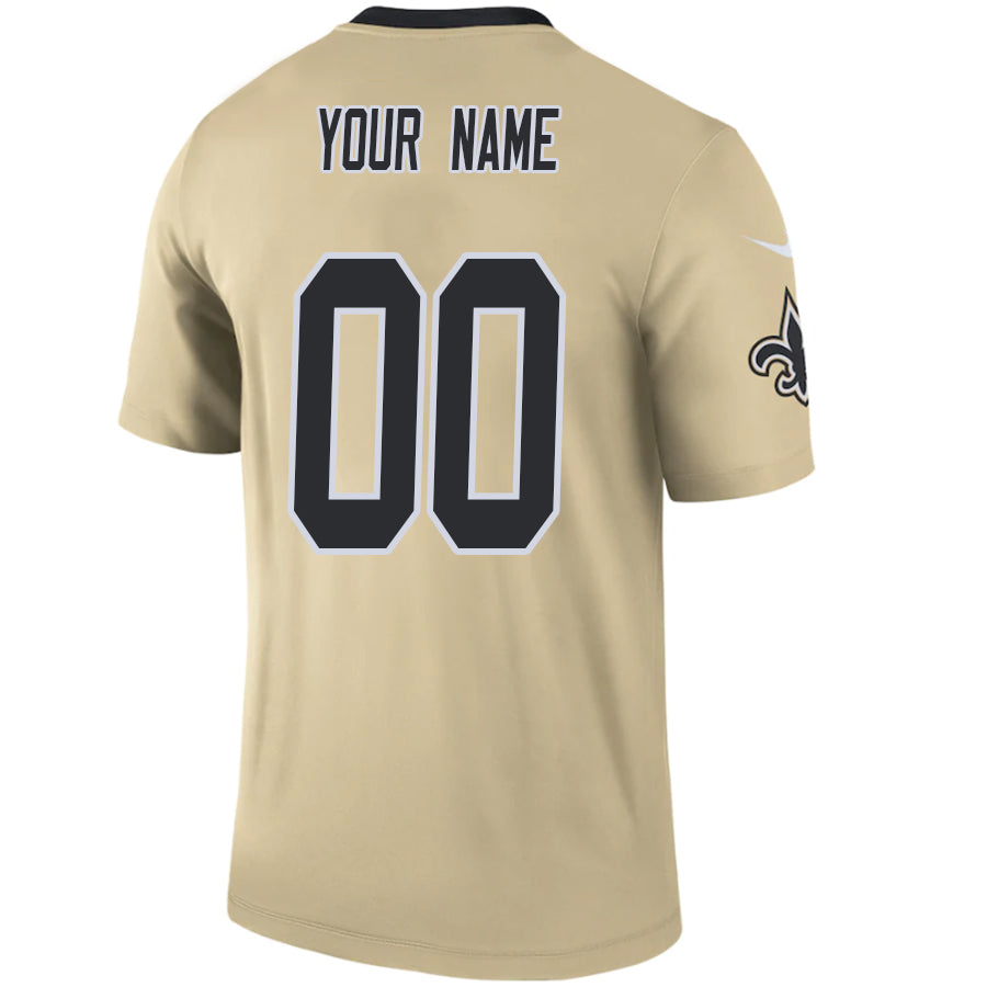 Custom NO.Saints Gold Football Jersey -Stitched American Football Jerseys football jersey product view 1