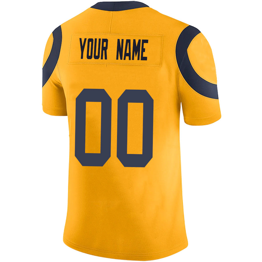 Custom LA.Rams Gold Game Football Jerseys -American Stitched Football Jerseys football jersey product view 1