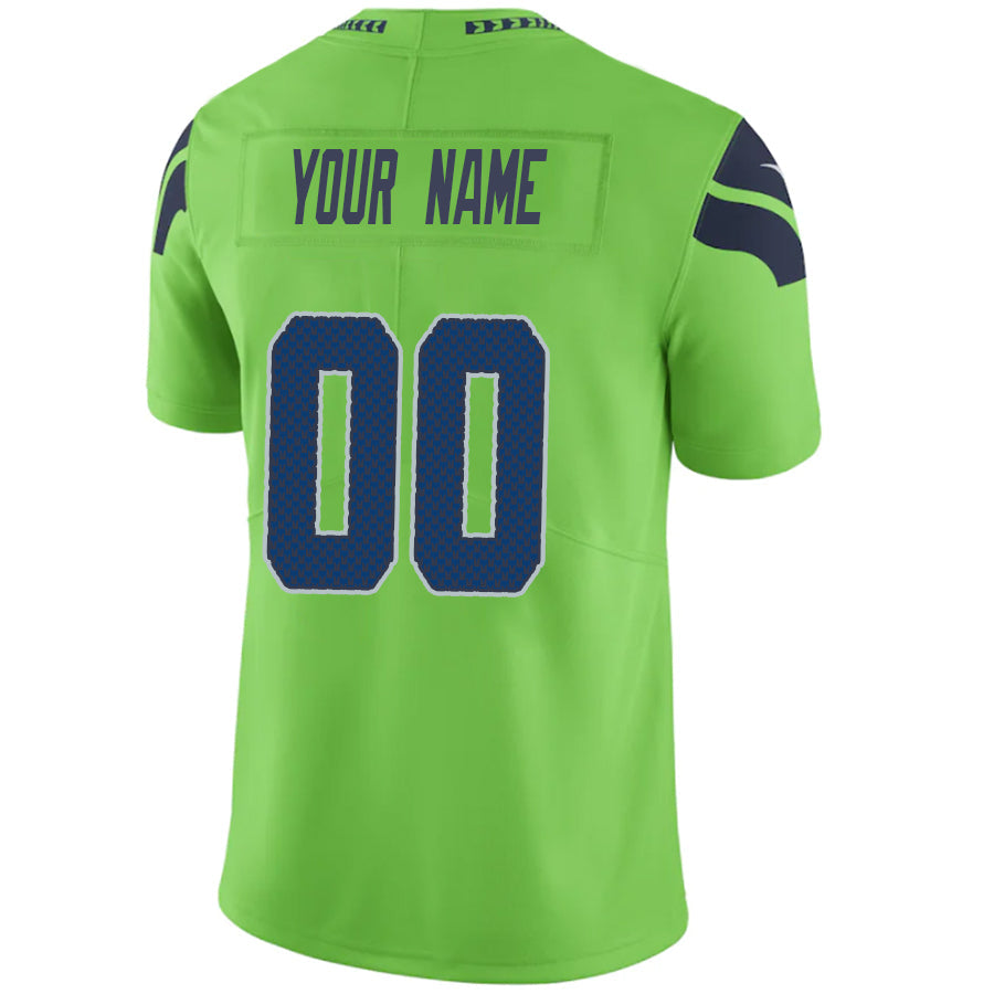 Custom S.Seahawks Green Game Football Jersey -Stitched American Jerseys football jersey product view 1