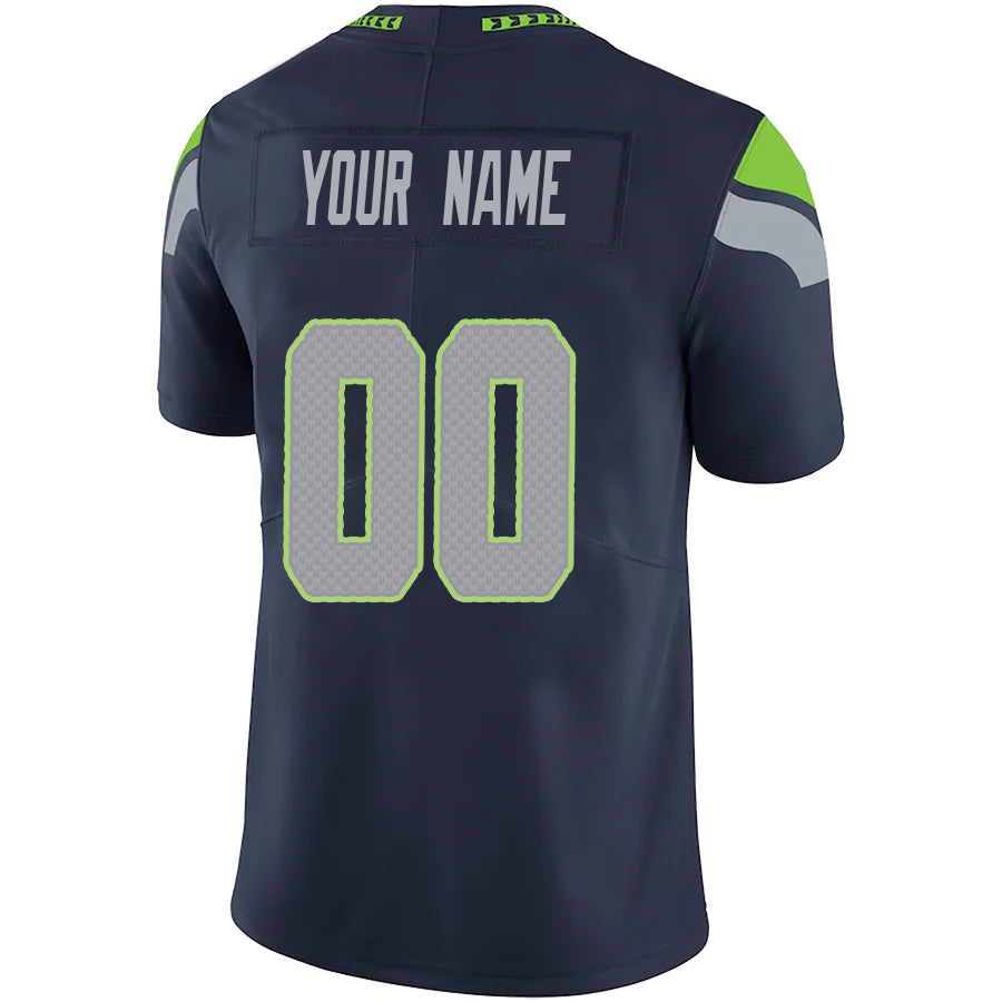 Custom S.Seahawks Navy Game Jersey -Stitched American Football Jerseys football jersey product view 1