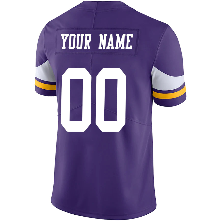 Custom MN.Vikings Purple Game Football Jersey -American Stitched Football Jerseys football jersey product view 1