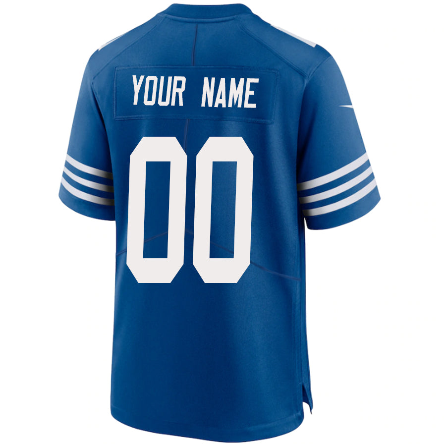 Custom IN.Colts Royal Game Jerseys -American Stitched Football Jerseys football jersey product view 1