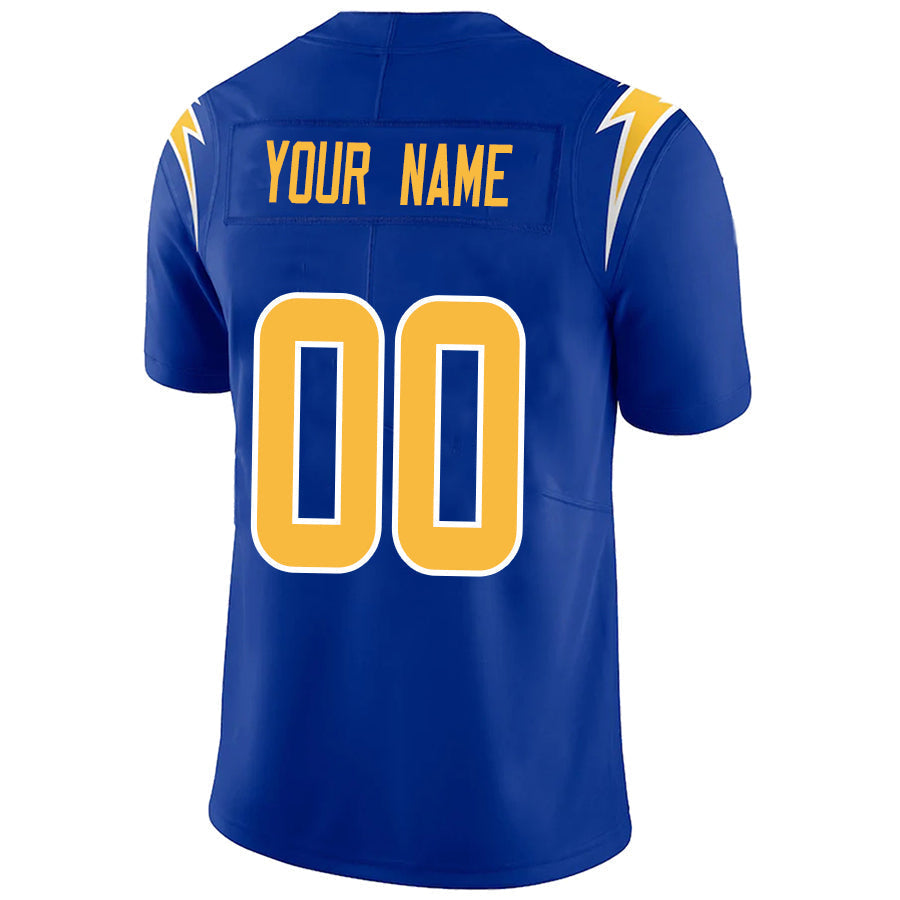 Custom LA.Chargers Royal Game Jerseys -American Stitched Football Jerseys football jersey product view 1