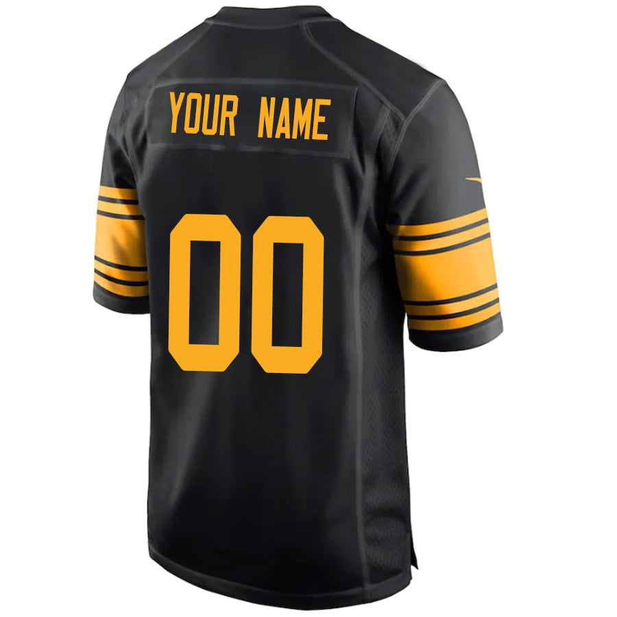 Custom P.Steeler Black Game Football Jerseys -Stitched American Jerseys football jersey product view 1