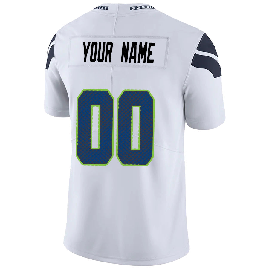 Custom S.Seahawks White Game Football Jersey -Stitched American Jerseys football jersey product view 1