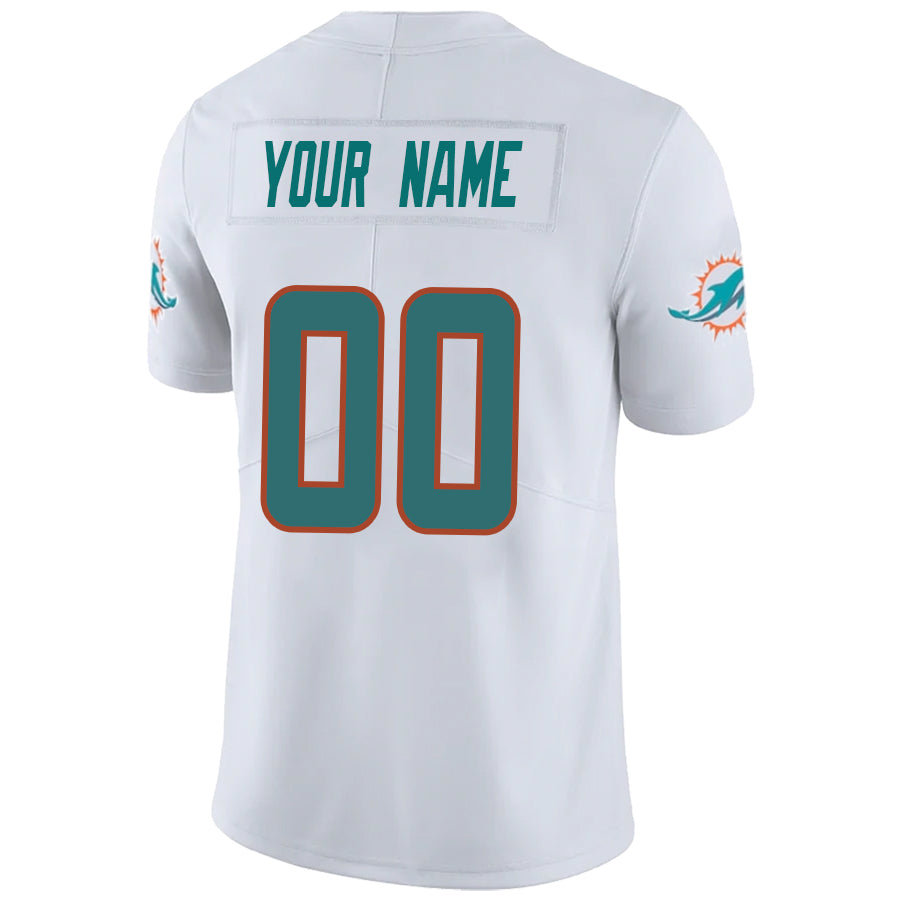 Custom M.Dolphins White Game Jersey -American Stitched Football Jerseys football jersey product view 1