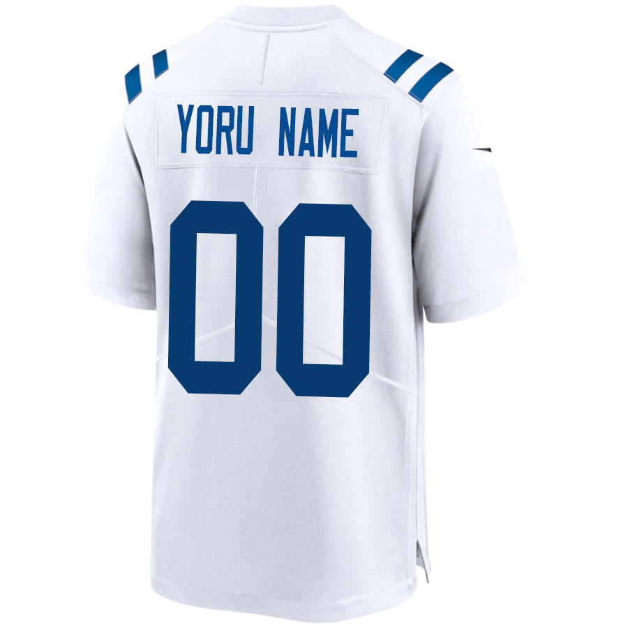 Custom IN.Colts White Game Football Jerseys -American Stitched Football Jerseys football jersey product view 1