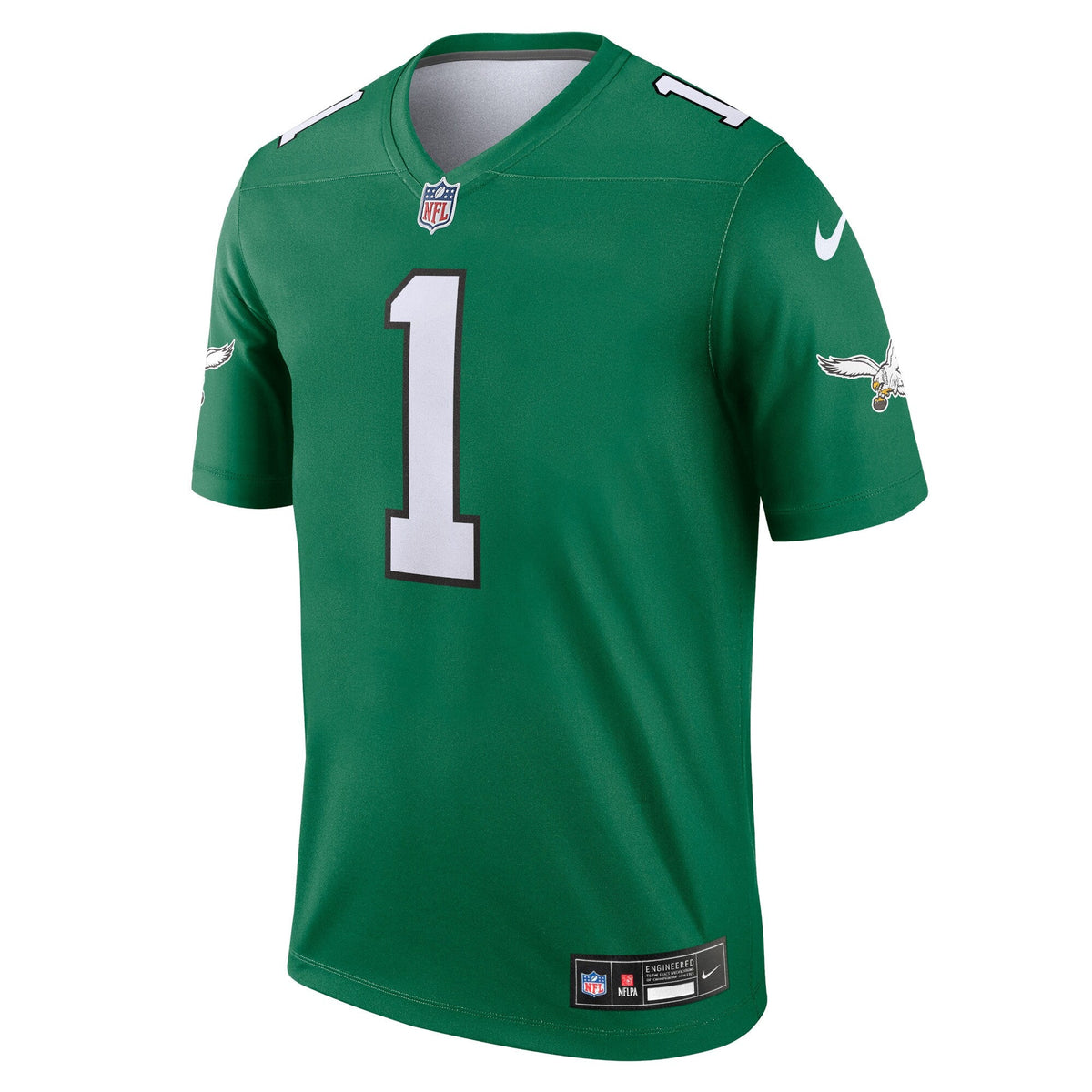 Jalen Hurts Philadelphia Eagles Nike Alternate Legend Jersey - Kelly Green football jersey product view 2