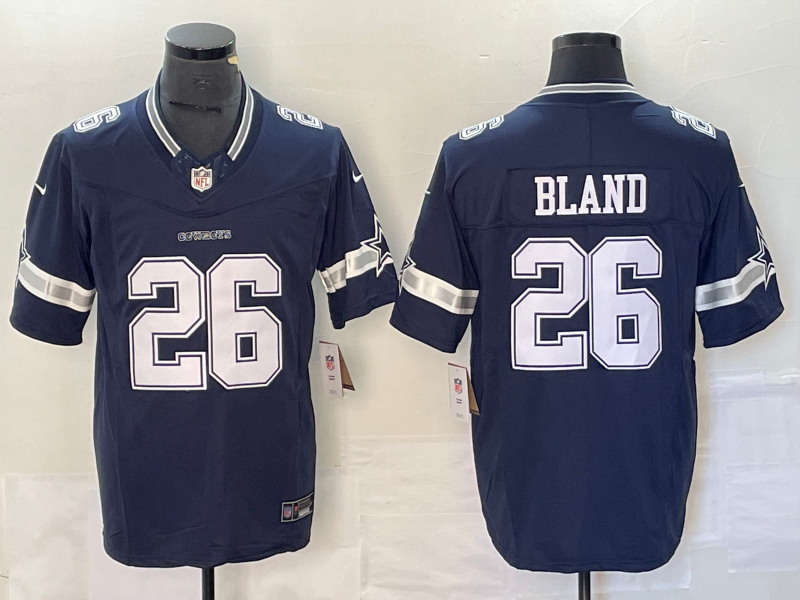 Men's Dallas Cowboys DaRon Bland #26 Navy Player Game Jersey1 football jersey product view 1