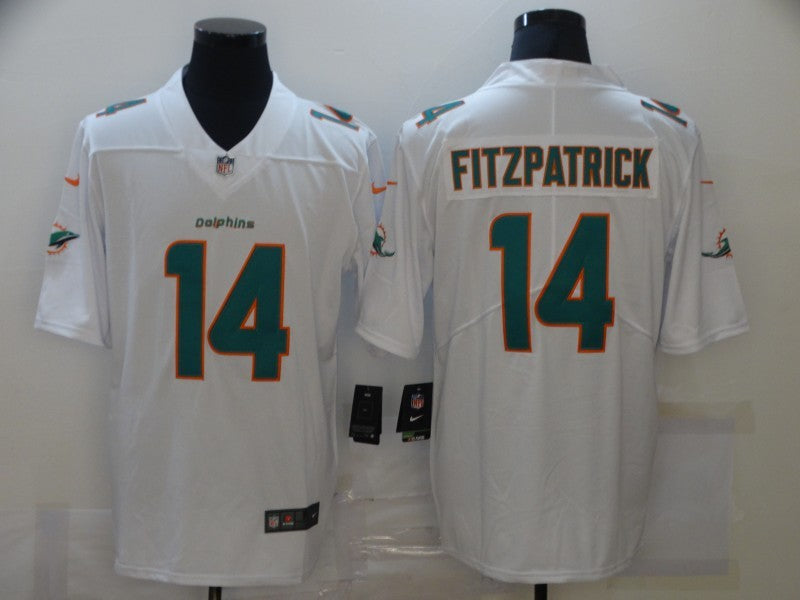 Men's Miami Dolphins Ryan Fitzpatrick #14 White Game Jersey1 football jersey product view 1