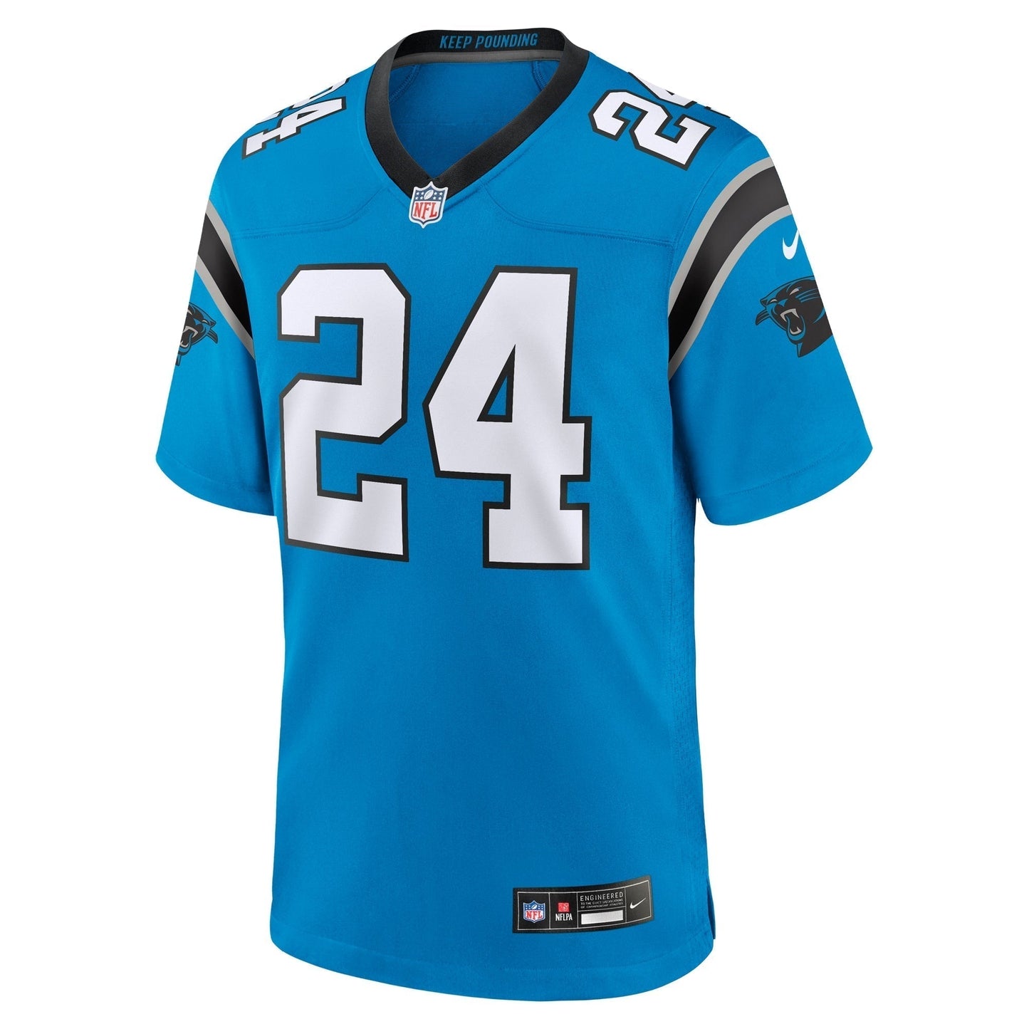 Jonathon Brooks Carolina Panthers Nike 2024 NFL Draft Alternate Game Jersey - Blue football jersey product view 2