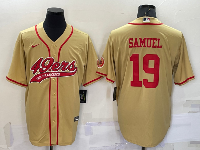 Men's San Francisco 49ers Deebo Samuel #19 Gold Game Jersey1 Joint Edition football jersey product view 1