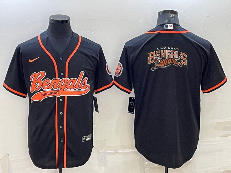 Men's Cincinnati Bengals Black Fashion Jersey2 football jersey product view 1