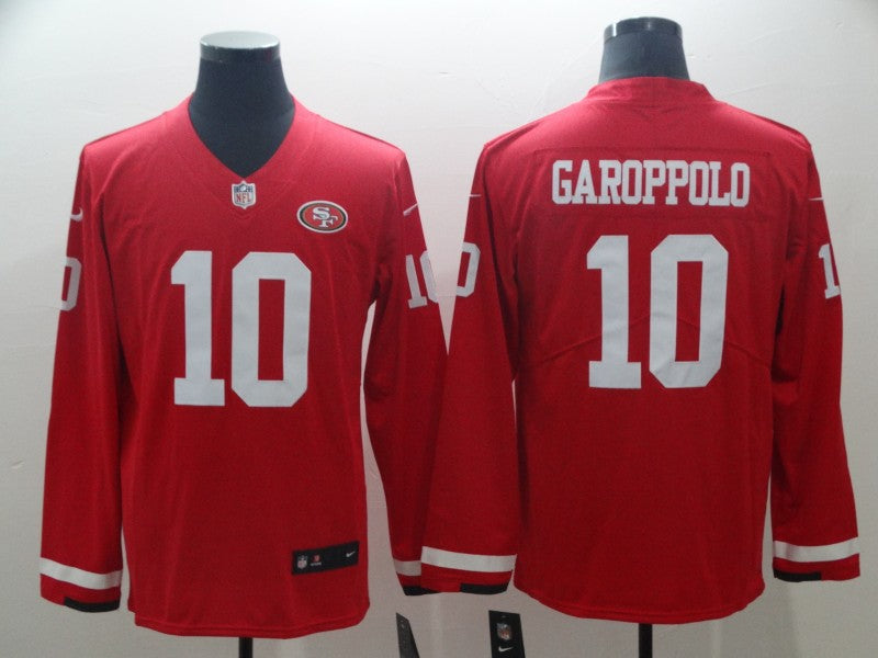 Men's San Francisco 49ers Jimmy Garoppolo #10 Red Player Game Jersey1 football jersey product view 1
