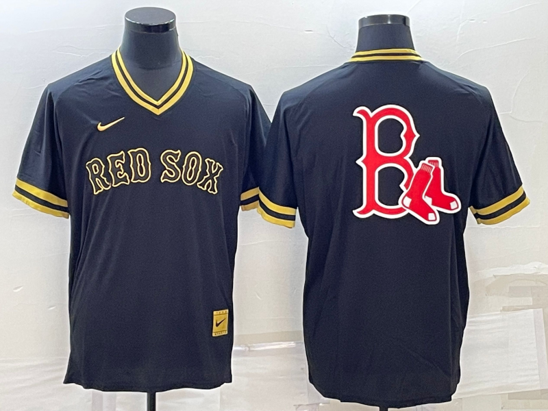 Men's Boston Red Sox Black Alternate Replica Player Jersey1 baseball jersey product view 1