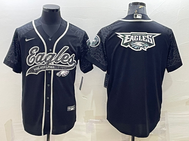 Men's Philadelphia Eagles Black RFLCTV Limited Jersey1 football jersey product view 1