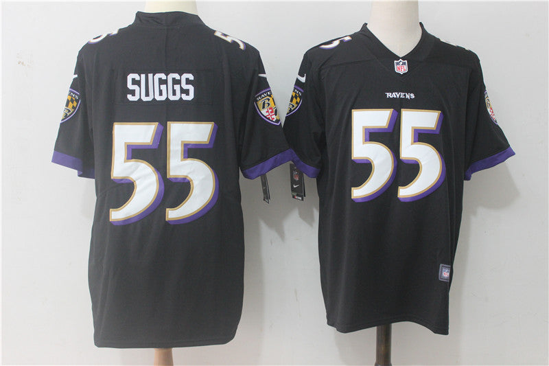 Men's Baltimore Ravens Terrell Suggs #55 Black Game Jersey1 football jersey product view 1