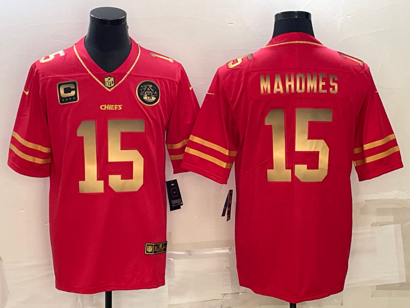 Men's Kansas City Chiefs Patrick Mahomes #15 Red Player Game Jersey1 football jersey product view 1