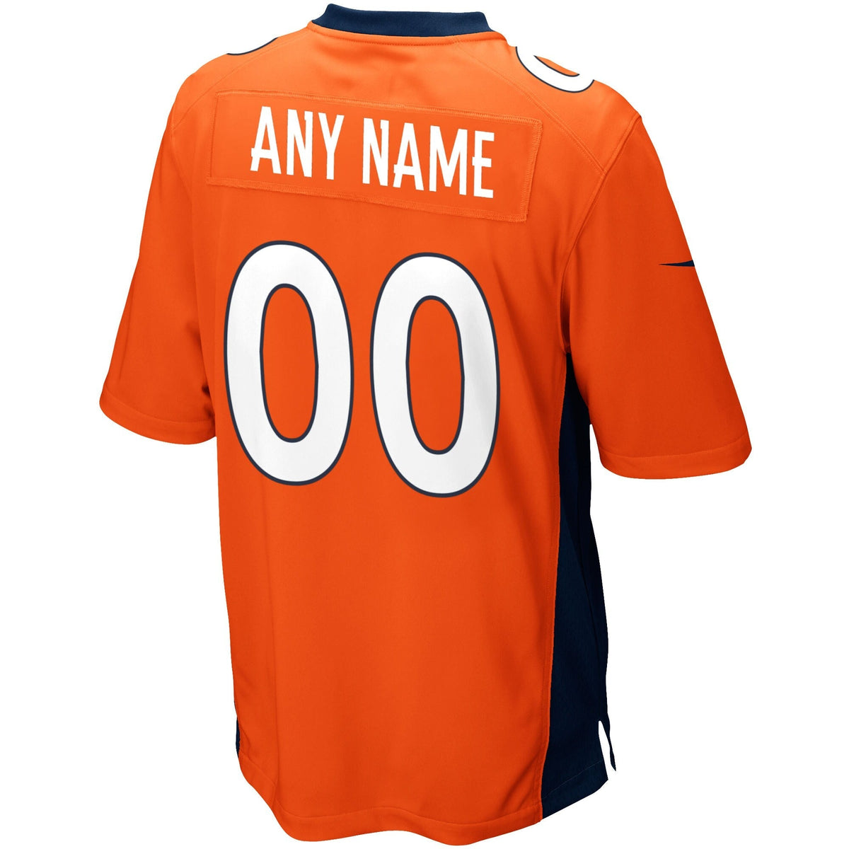 Denver Broncos Nike Custom Game Jersey - Orange football jersey product view 3