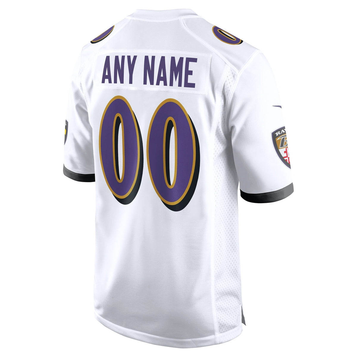 Baltimore Ravens Nike Custom Game Jersey - White football jersey product view 3