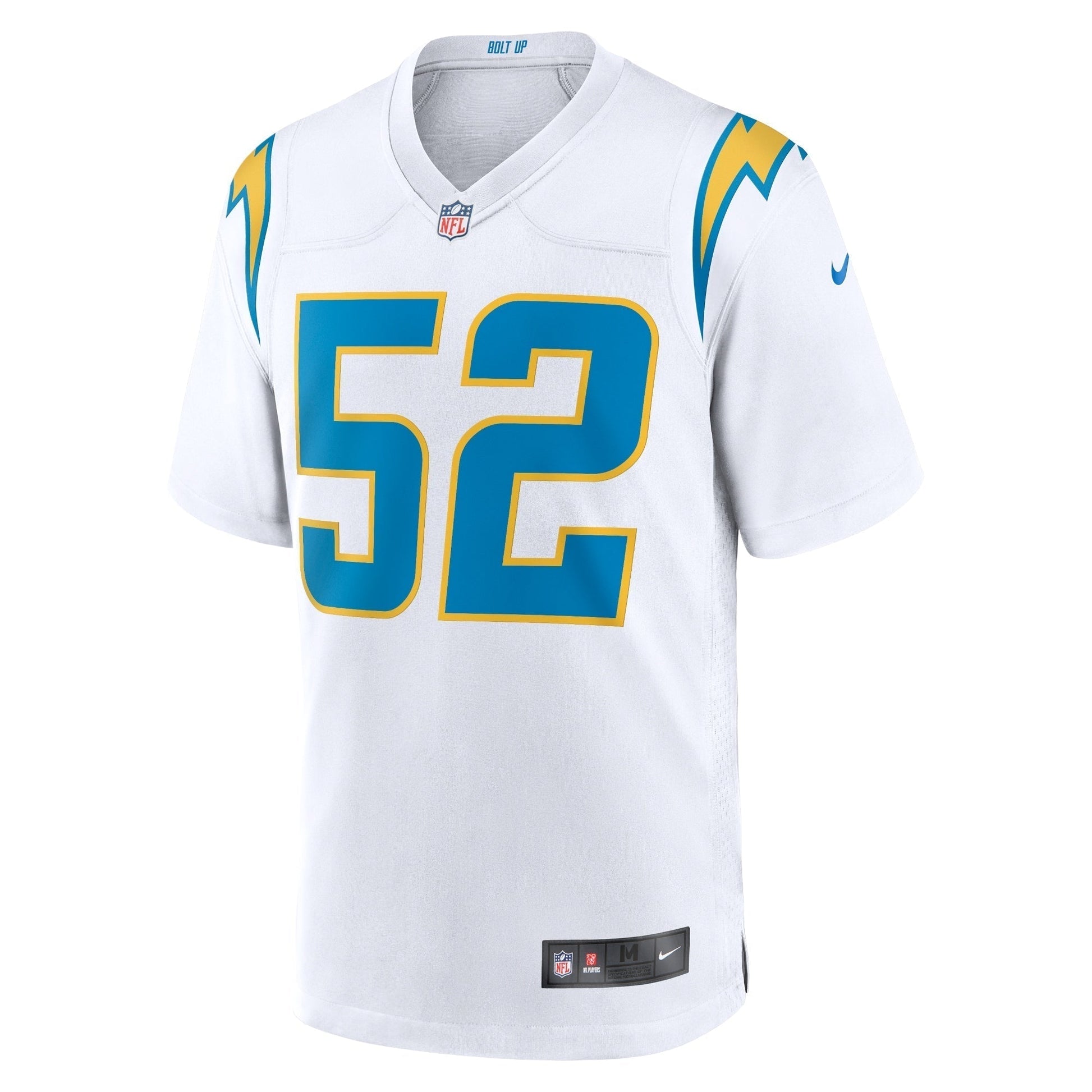 Khalil Mack Los Angeles Chargers Nike Game Jersey - White football jersey product view 2