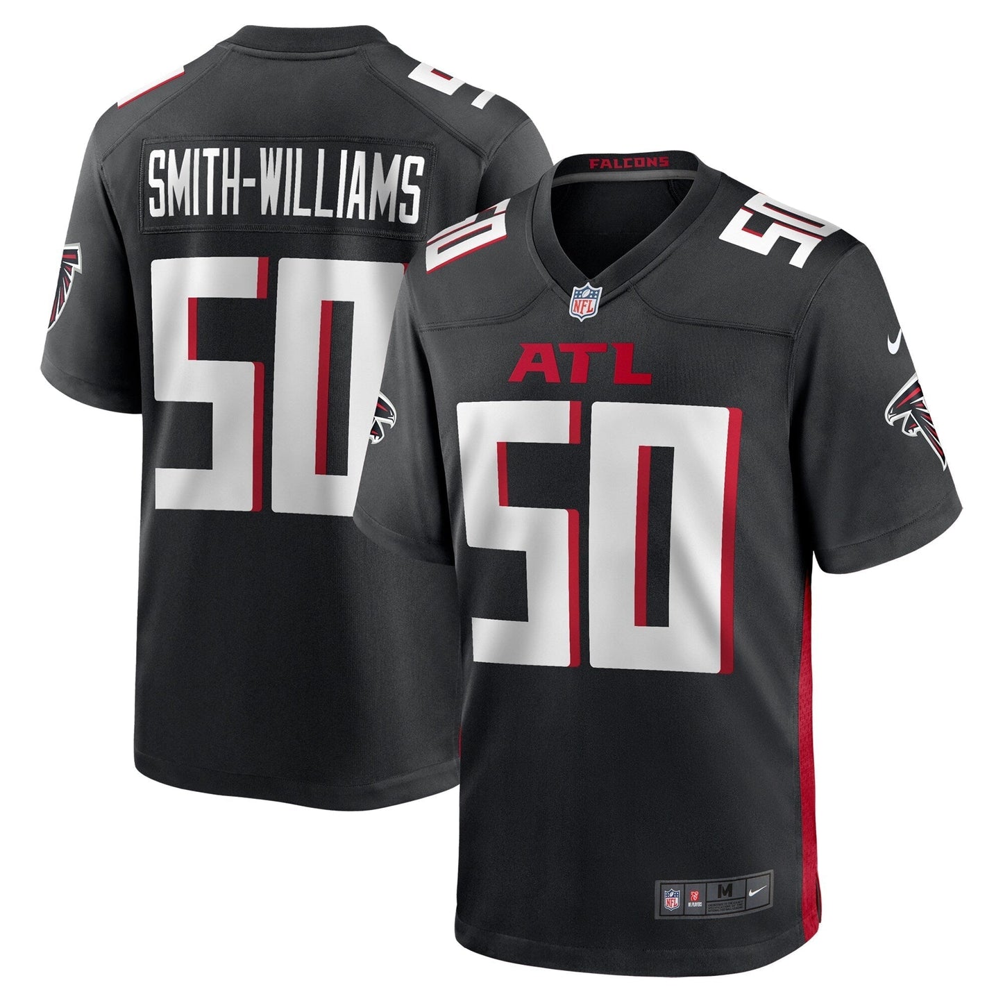 James Smith-Williams Atlanta Falcons Nike Team Game Jersey - Black football jersey product view 1