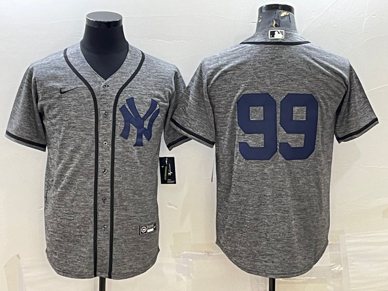 Men's New York Yankees Aaron Judge #99 Gray Replica Team Name Jersey1 baseball jersey product view 1