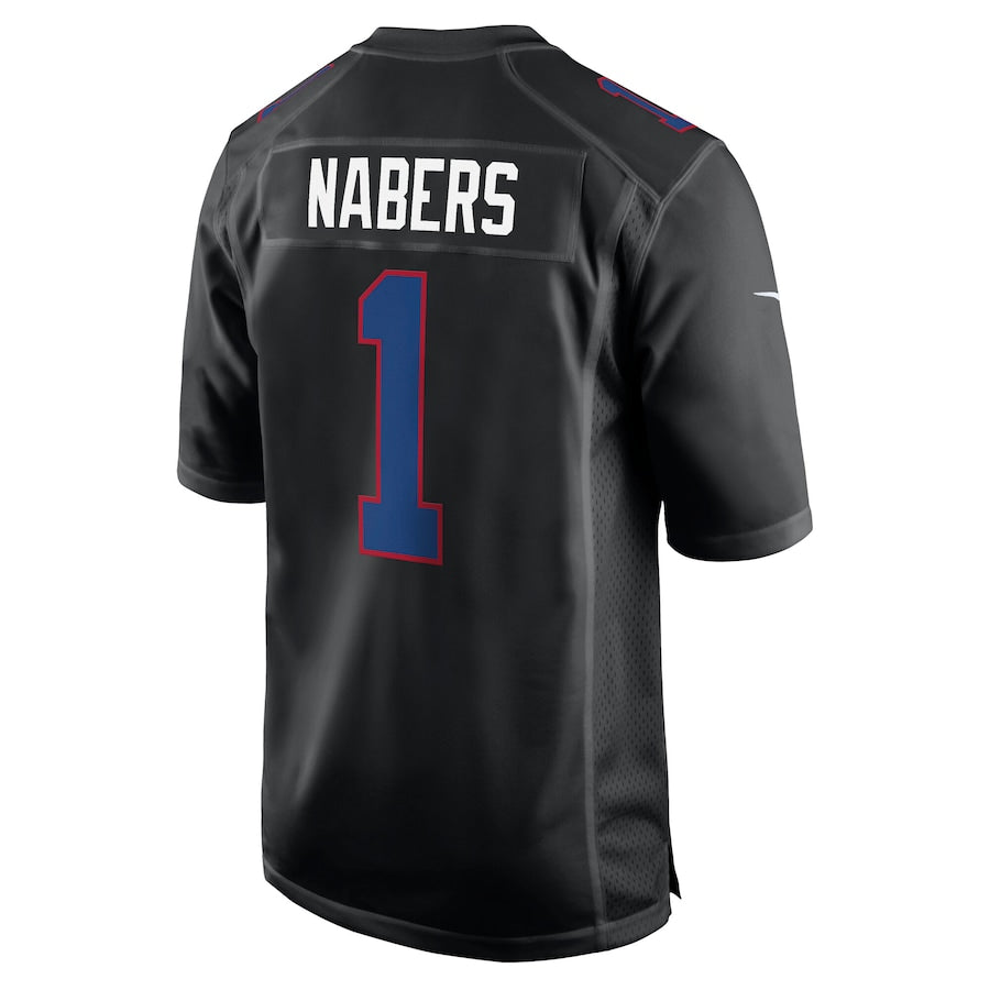 Men's New York Giants Malik Nabers Nike Carbon Black Fashion Jersey football jersey product view 2
