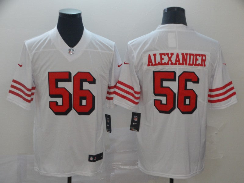 Men's San Francisco 49ers Kwon Alexander #56 White Game Player Jersey1 football jersey product view 1