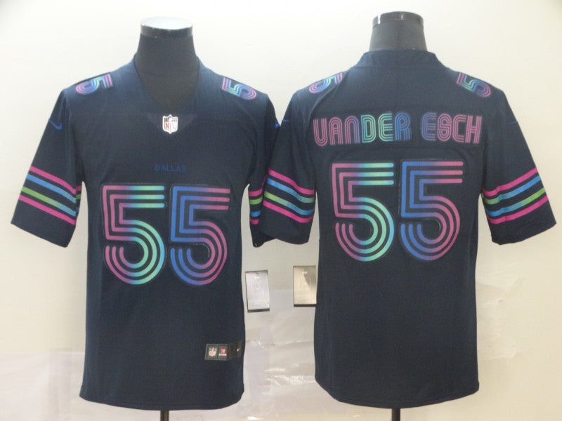 Men's Dallas Cowboys Leighton Vander Esch #55 Navy City Edition Game Jersey1 football jersey product view 1