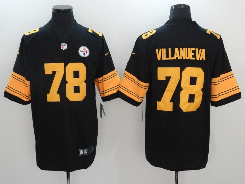 Men's Pittsburgh Steelers Alejandro Villanueva #78 Black Alternate Legend Jersey1 football jersey product view 1