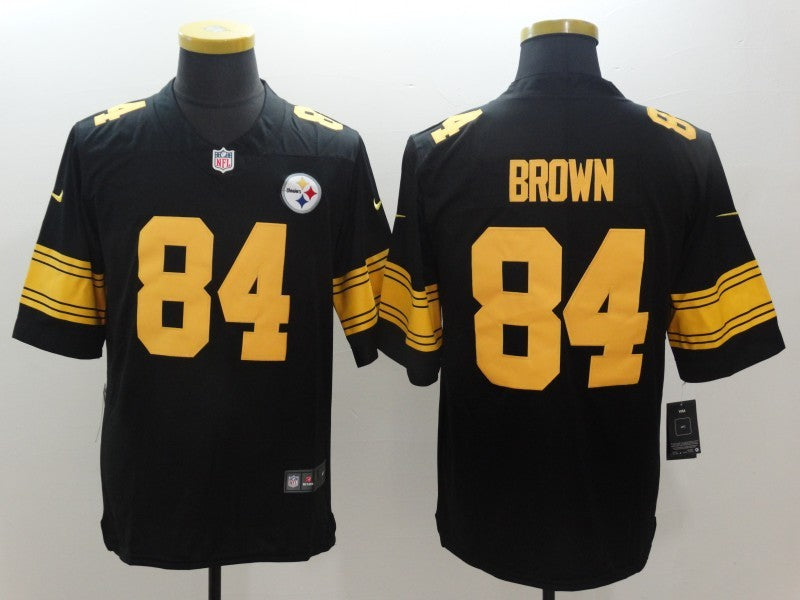 Men's Pittsburgh Steelers Antonio Brown #84 Black Alternate Legend Jersey1 football jersey product view 1
