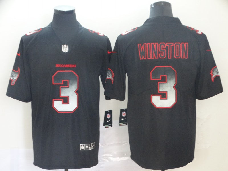 Men's Tampa Bay Buccaneers Jameis Winston #3 Black Player Game Jersey1 football jersey product view 1