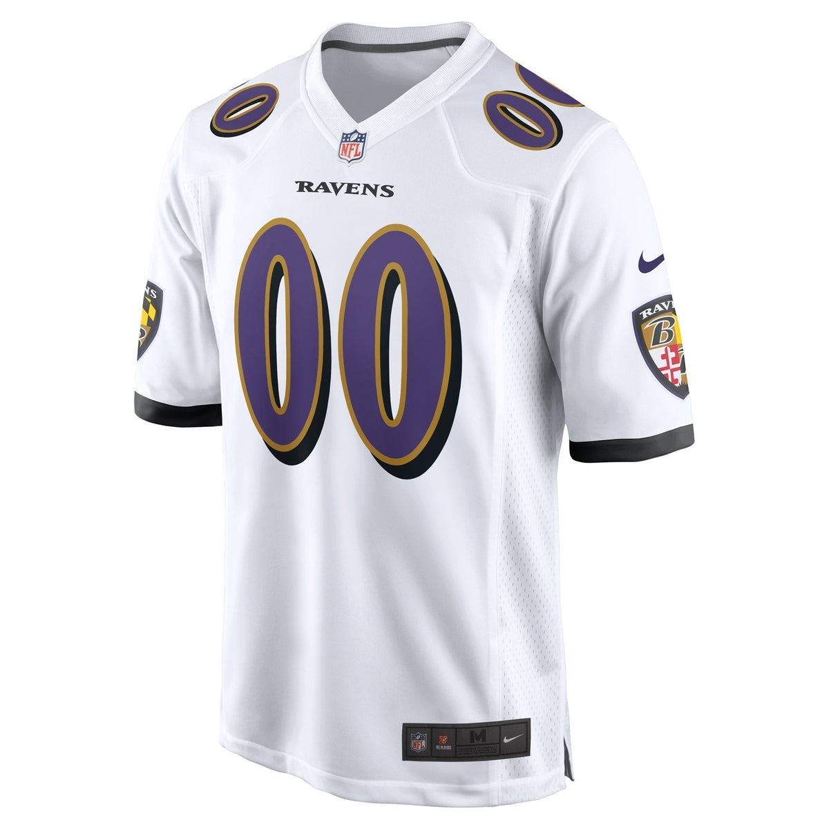 Baltimore Ravens Nike Custom Game Jersey - White football jersey product view 2