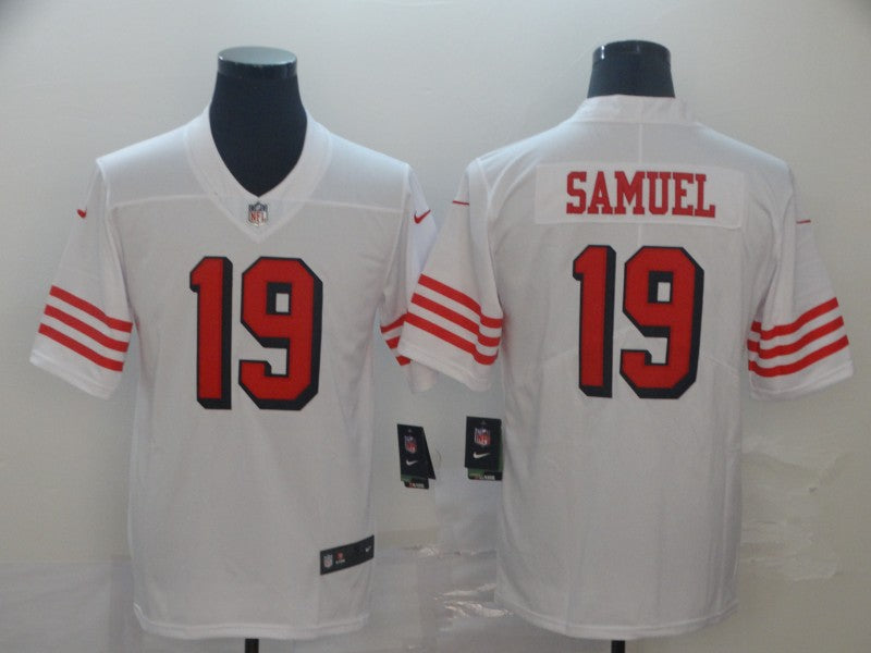 Men's San Francisco 49ers Deebo Samuel #19 White Game Player Jersey1 football jersey product view 1