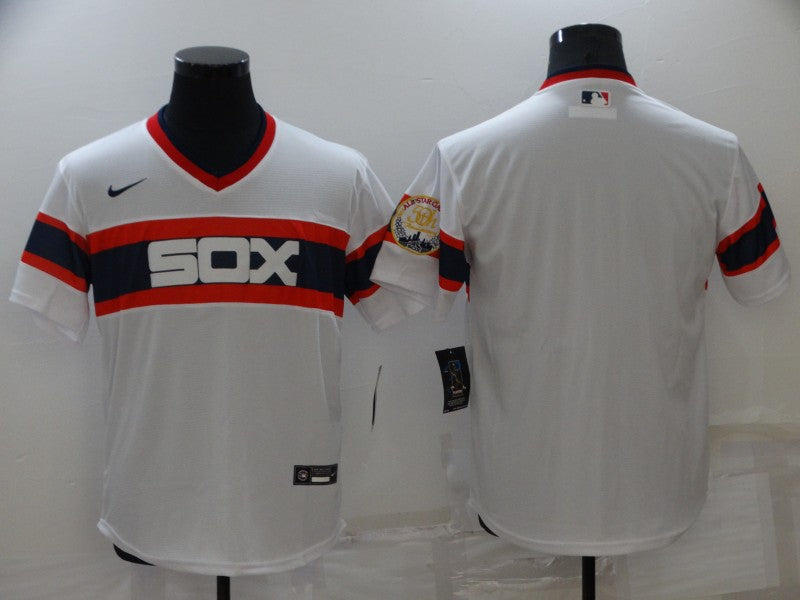Men's Chicago White Sox White Home Cooperstown Collection Blank Jersey1 baseball jersey product view 1