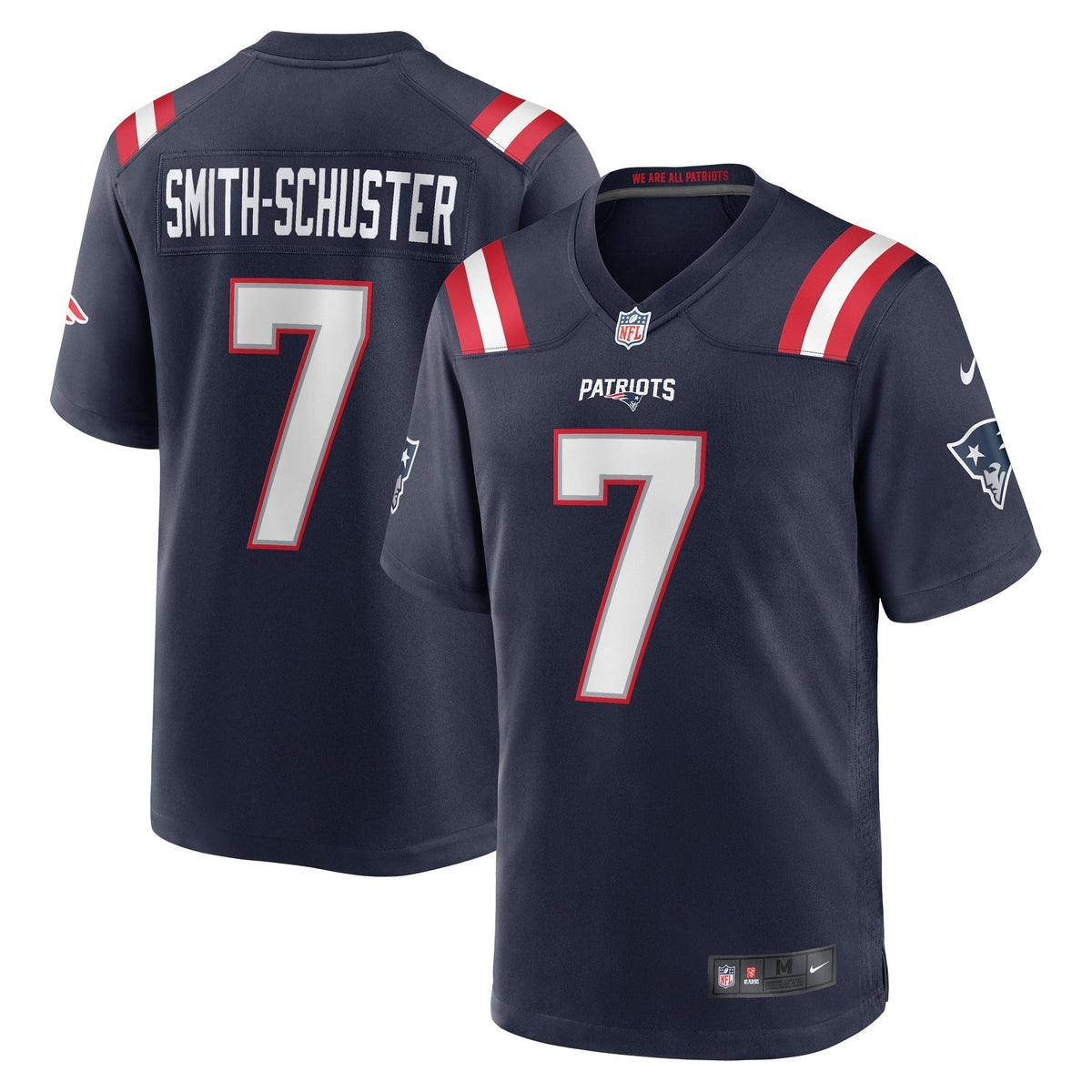 JuJu Smith-Schuster New England Patriots Nike Game Jersey - Navy football jersey product view 1
