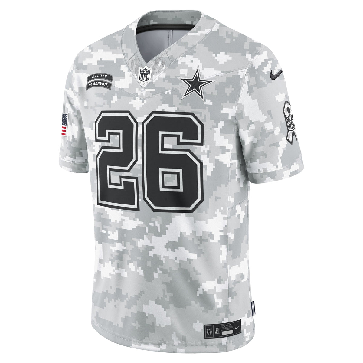 DaRon Bland Dallas Cowboys Nike 2024 Salute to Service Limited Jersey - Arctic Camo football jersey product view 2
