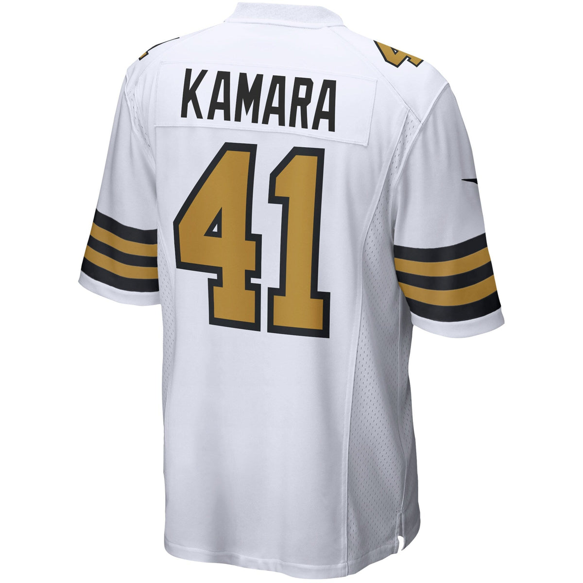 Alvin Kamara New Orleans Saints Nike Alternate Game Jersey - White football jersey product view 3