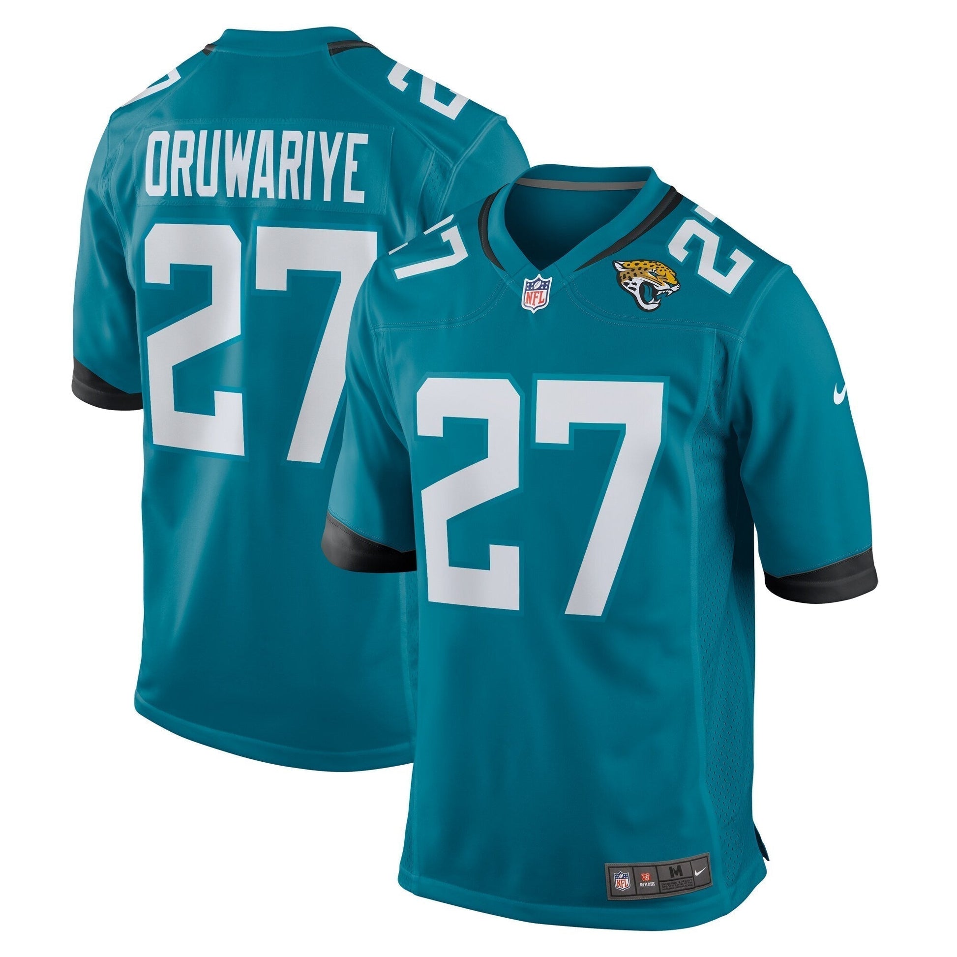 Amani Oruwariye Jacksonville Jaguars Nike Game Jersey - Teal football jersey product view 1